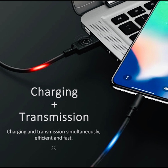 Light up Illuminated iPhone compatible Charge LED Voice 8 pin Charge Cord - Picture 3 of 16